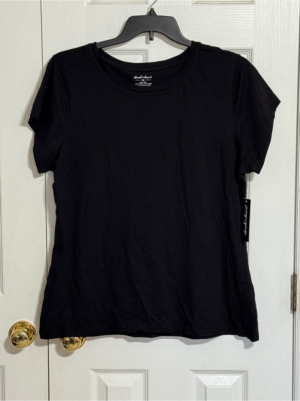 Derek Heart Black Short-Sleeve Crewneck Tee